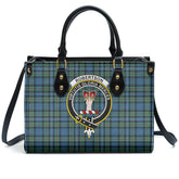Robertson Hunting Ancient Tartan Crest Leather Handbag